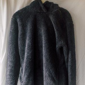 Dark Gray/Blue Fuzzy Hoodie